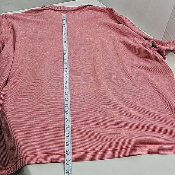 Vineyard Vines Mens Sz XXL Red/White Nautical Whale Logo Striped Polo Shirt - Picture 9 of 11